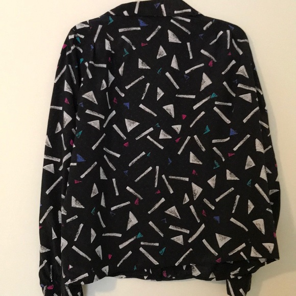 Retro 80s/90s confetti plus size blouse - Picture 5 of 6